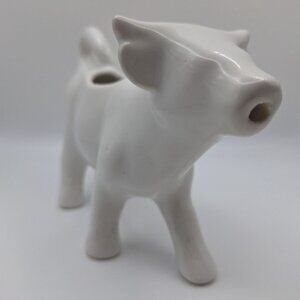 Creamer Cow White Basic Classic Ceramic Milk Coffee Pour Tail Handle Iconic Farm